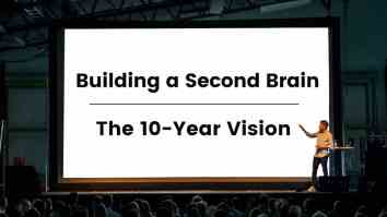 Building a Second Brain 10 Year Vision on a slide