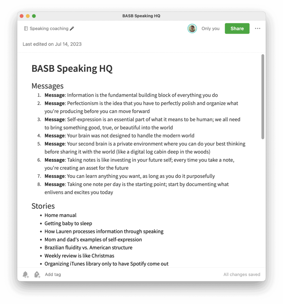 Note "BASB Speaking HQ"