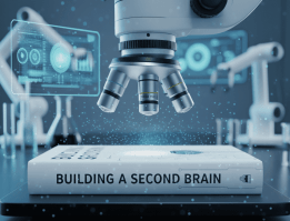 Building a Second Brain book under a microscope